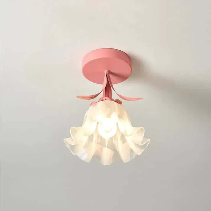 Tiffany-stil loftlampe simpelt mini-blomstermønster
