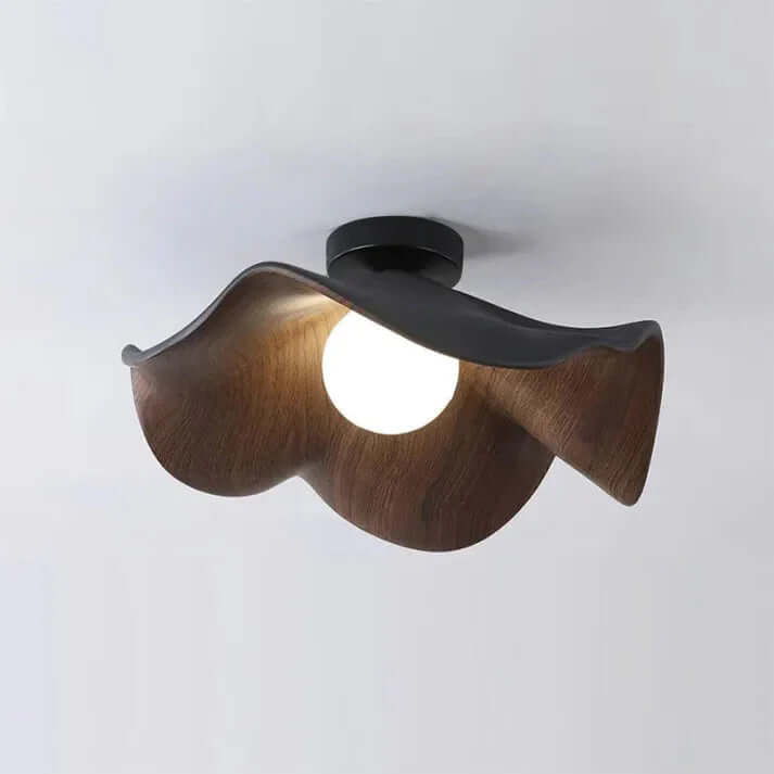 Lotus Loftlampe design i sort, vist fra siden