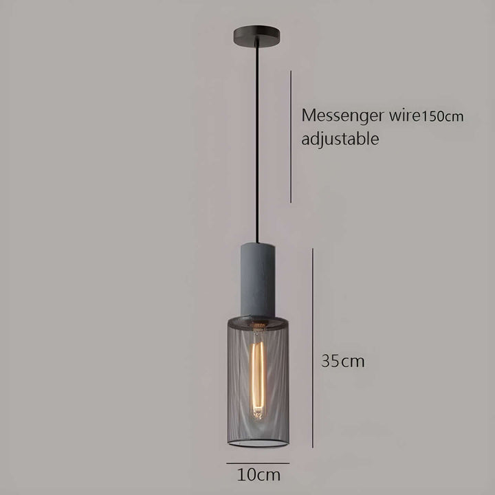 Moderne loft pendellampe - Beton & metal design
