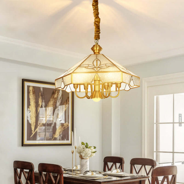Nikkel Geometrisk Loftlampe Design