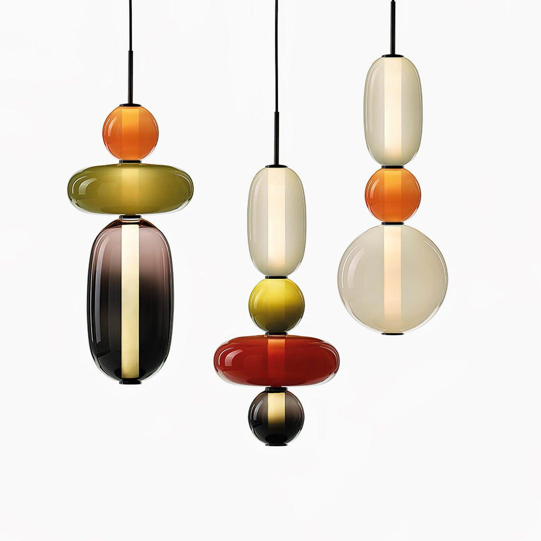 Lampe Pendante En Verre Confit