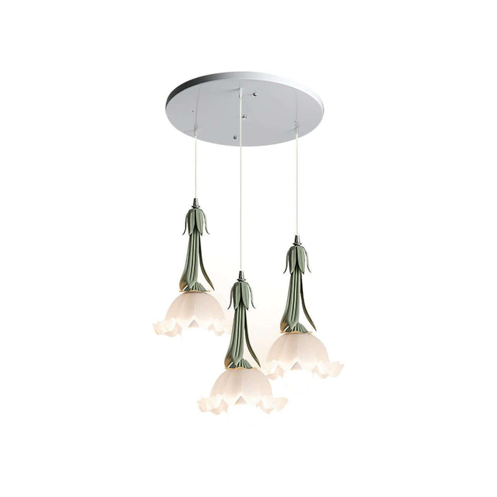 Blomstermønstret Pendellampe - Elegant Indendørs Lampe