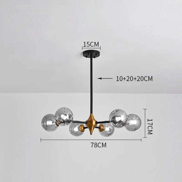 Moderne Glaslampestage med LED - Loftlampe