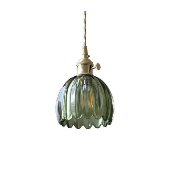 Retro Glasblomsterlampe - Japansk Stil