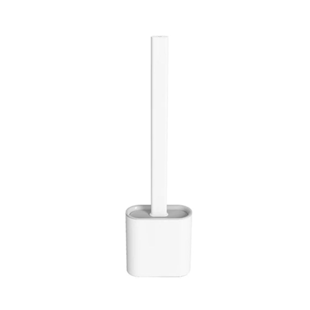 CleanBend fleksibel toiletbørste i hvid med ergonomisk håndtag for ubesværet badeværelsesrengøring.