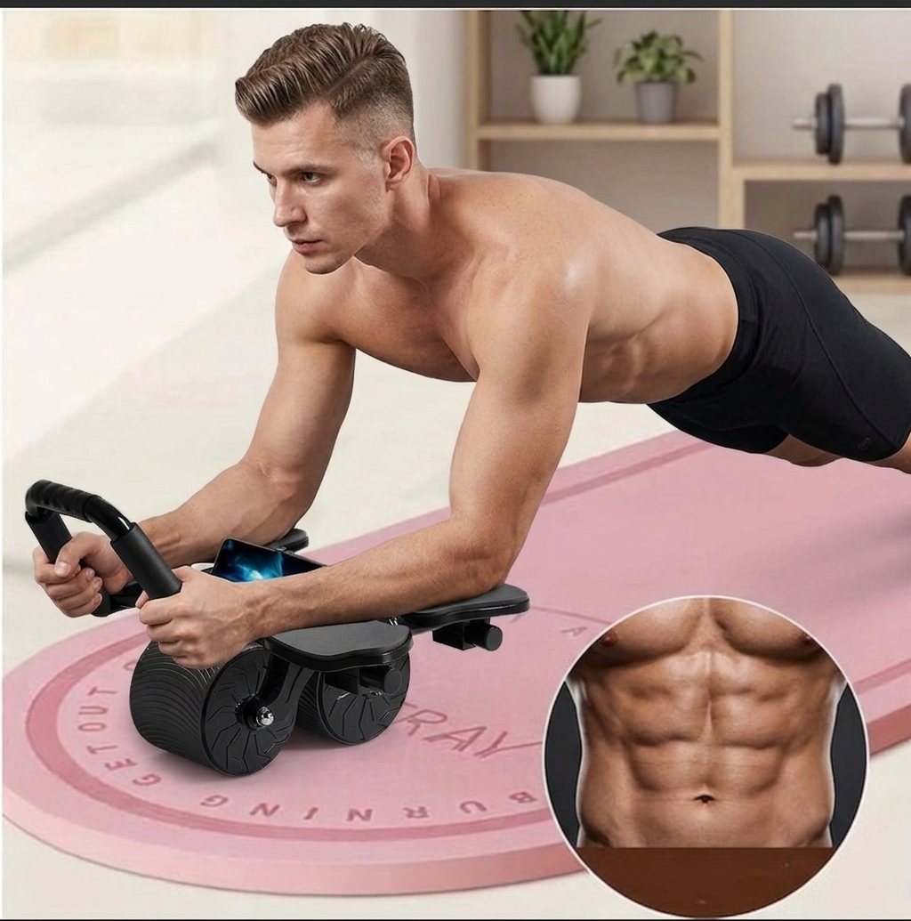 Dobbelt mavehjul CoreSculpt for stabil og effektiv styrketræning af core og mavemuskler. Top fitnessudstyr.