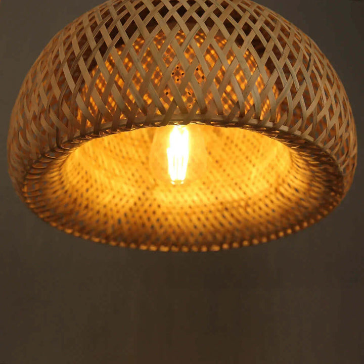 Bambus pendel lampe
