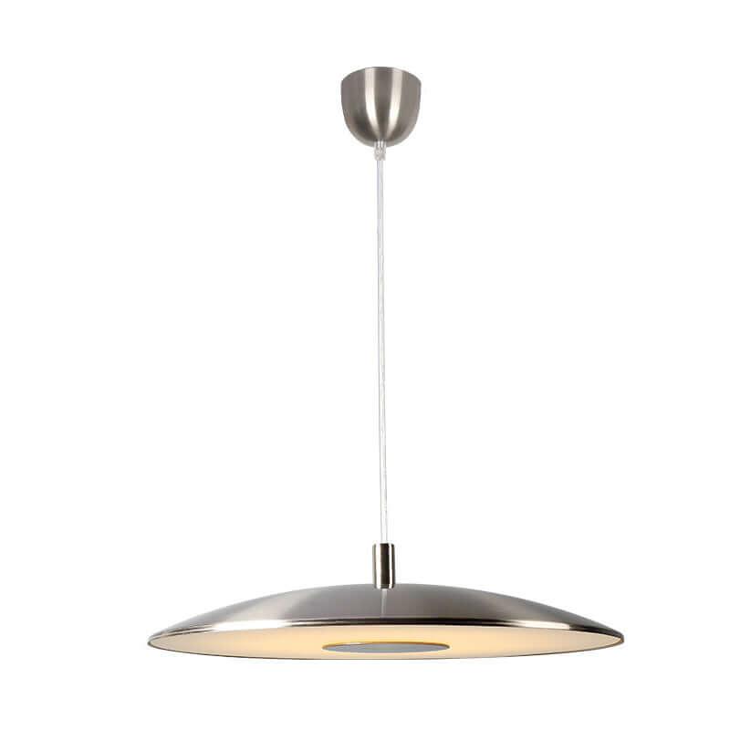 Moderne LED hængelampe i metal, nikkel finish