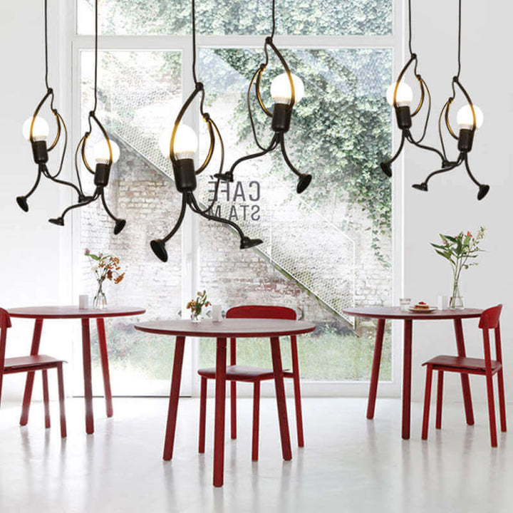 Retro pendel lampe, geometrisk lampe, indretningslys