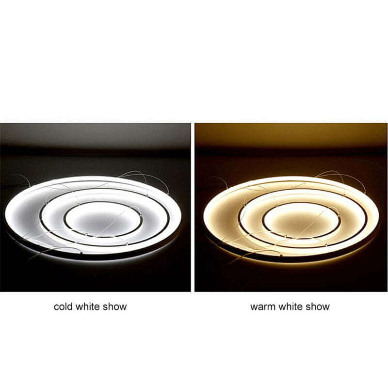 Moderne 3-ring LED loftslampe dimensioner 40x60x80cm