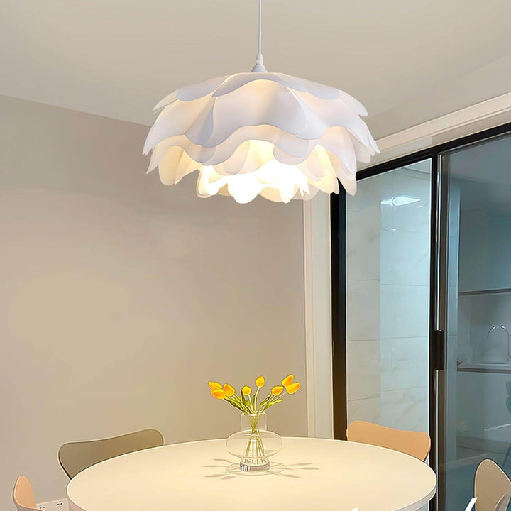 Hvid blomster loftslampe