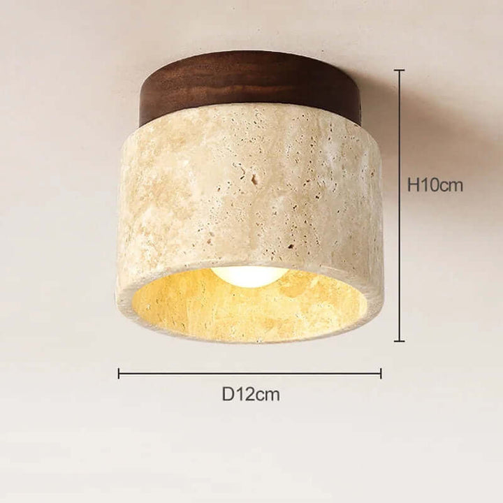 Moderne Japansk Stil Loftslampe Creme Farve