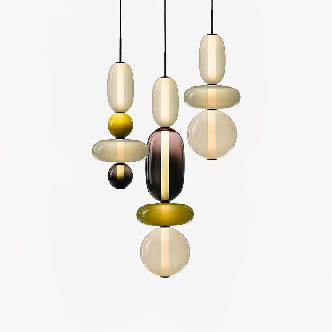 Lampe Pendante En Verre Confit