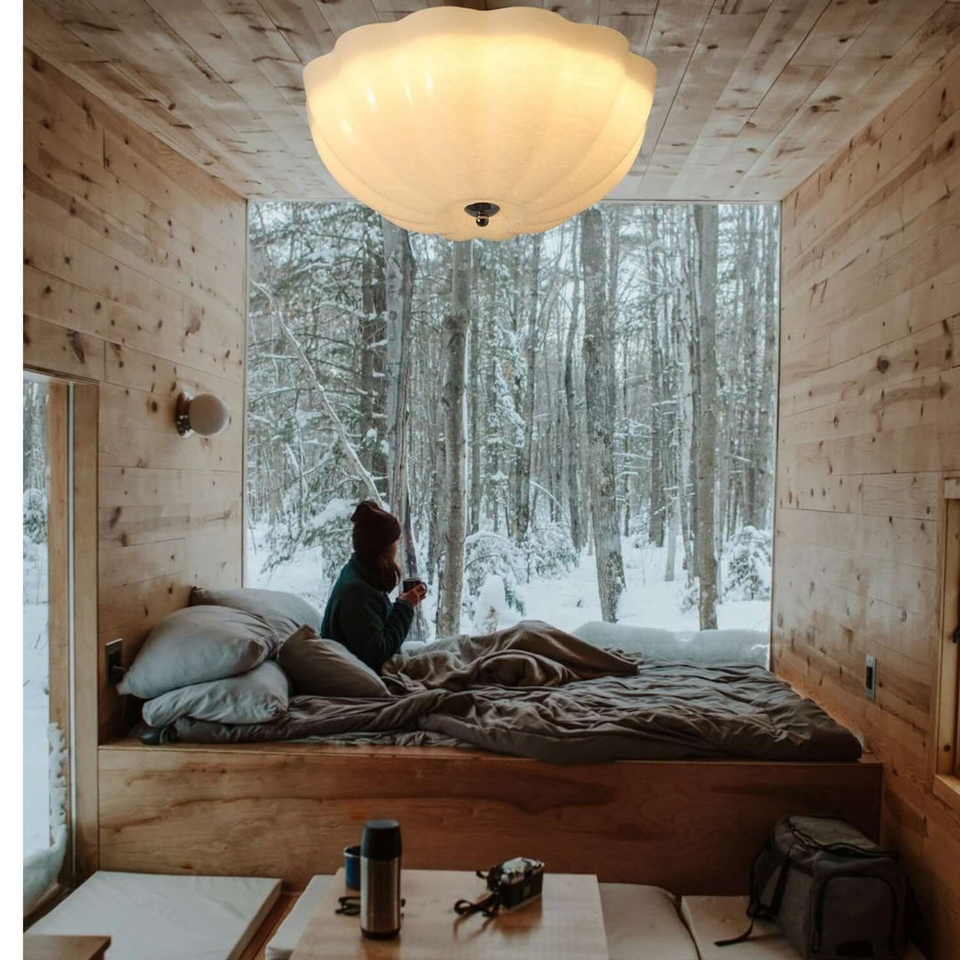Moderne Opal Glas Loftlampe - Blødt og Diffust Lys