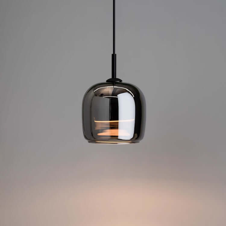 Moderne sort glas loftlampe