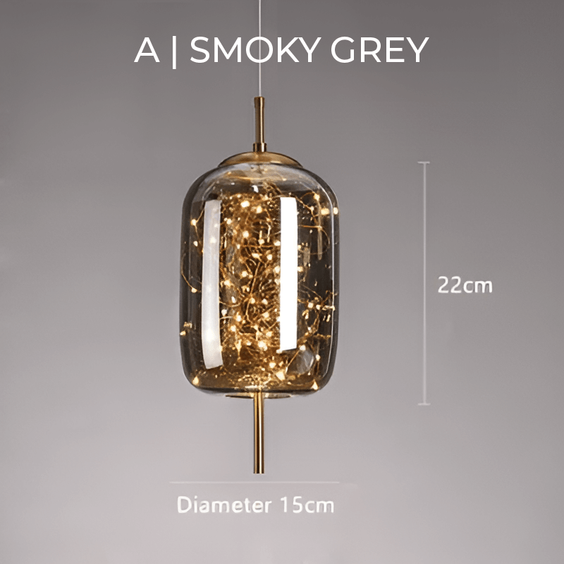 Mørk glas pendel til moderne indretning