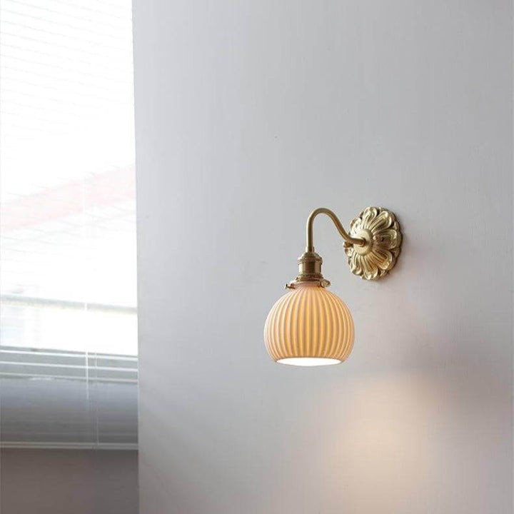 Keramik Messing Væg Lampe