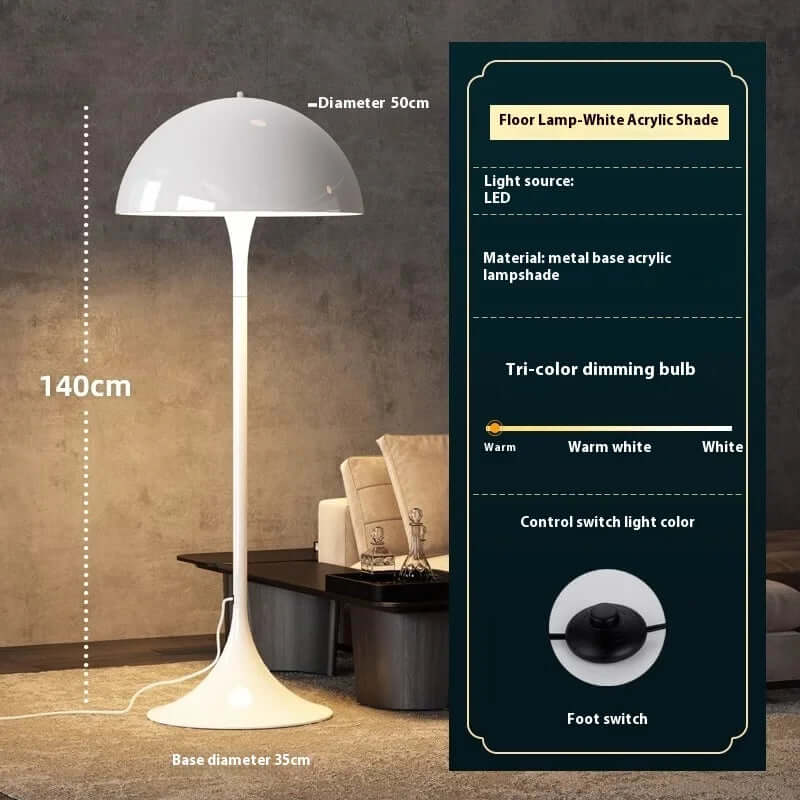 LED svamp gulvlampe med skandinavisk design