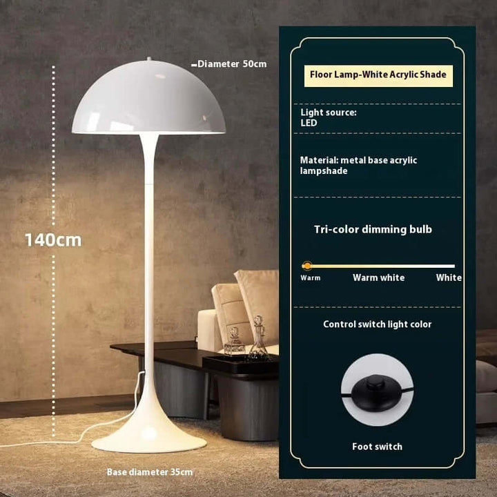 LED svamp gulvlampe med skandinavisk design