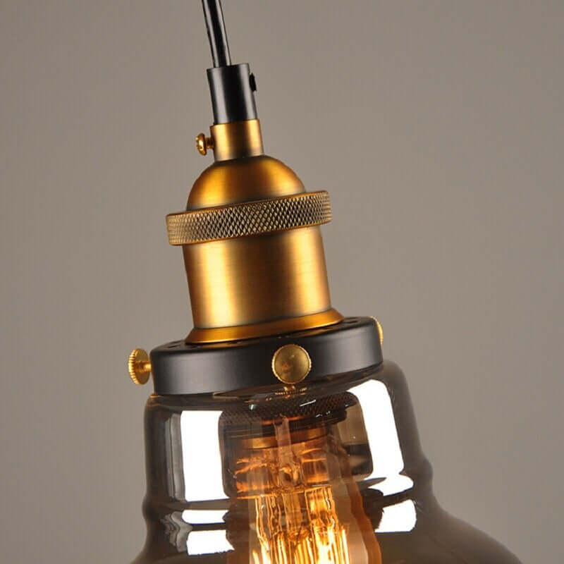 Vintage-inspireret glaspendel lampe