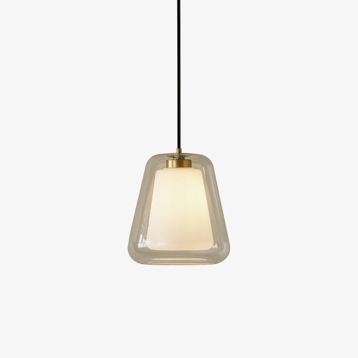 Moderne Pendel Lampe - Guld og Gennemsigtig