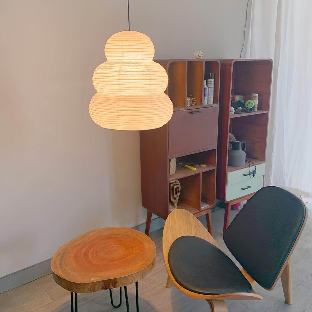 Hængende rispapirlampe