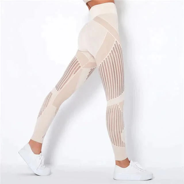 Dame anti-cellulite kompressionsleggings, udglatter og støtter. Perfekte til træning og sport.
