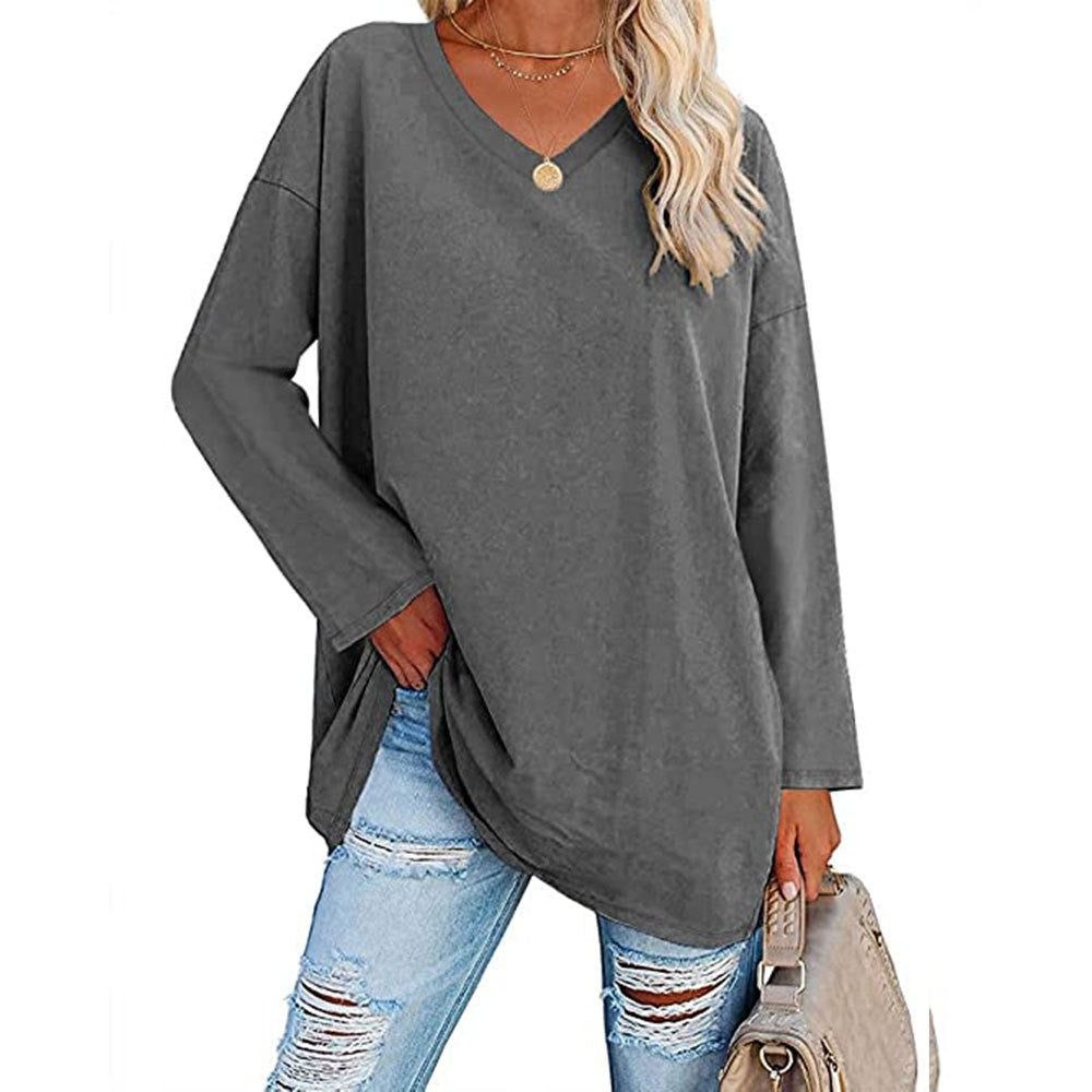 Dame sweater i oversize design, perfekt til hygge og trendy mode, langærmet og komfortabel.