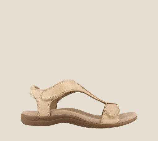 Alsidige dame komfort sandaler med justerbar tå, ideelle til hverdagsbrug og sommerferie.