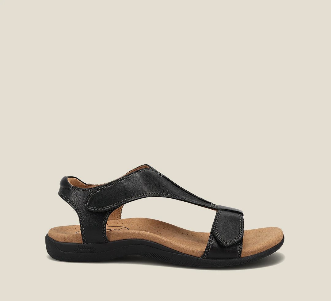 Bløde og behagelige dame sandaler med justerbar tå, giver optimal støtte og friskhed til fødderne.