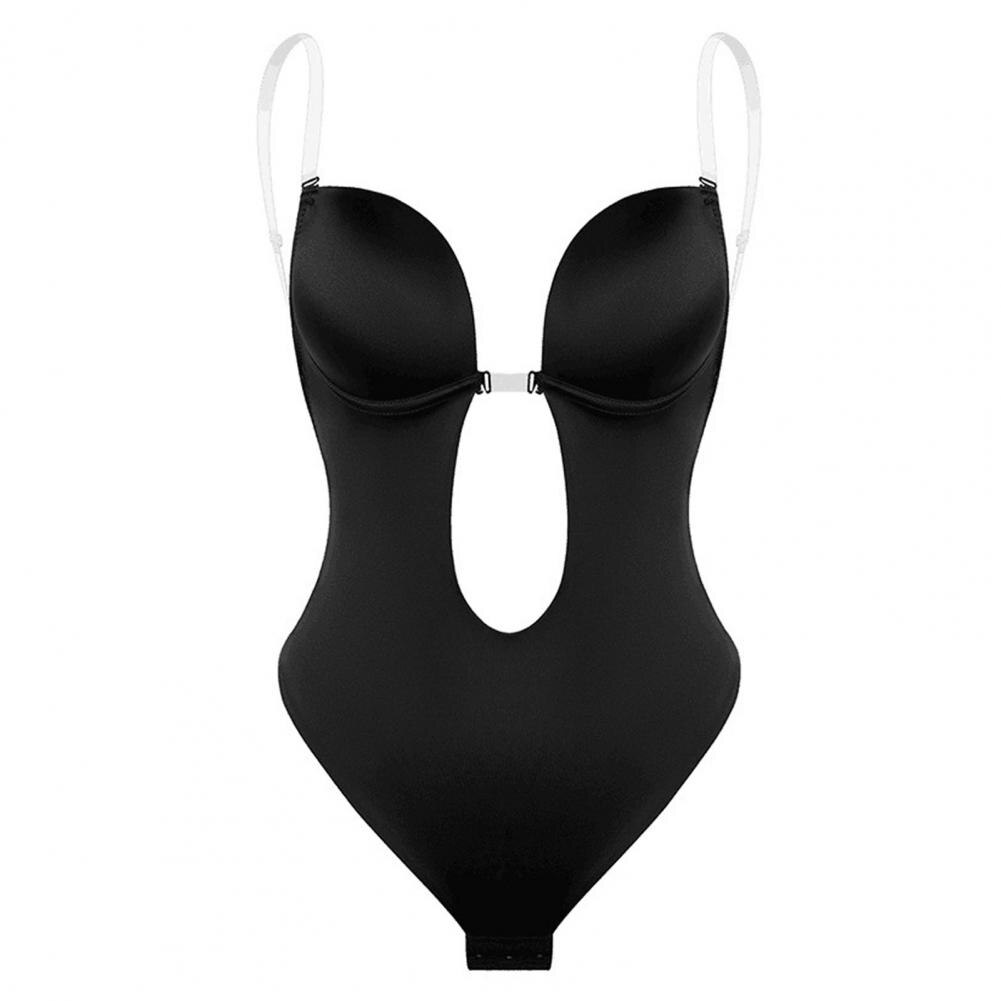 Komfortabel og usynlig dame shapewear bodysuit. Figurformende med dyb V-hals for glat, slank silhuet.