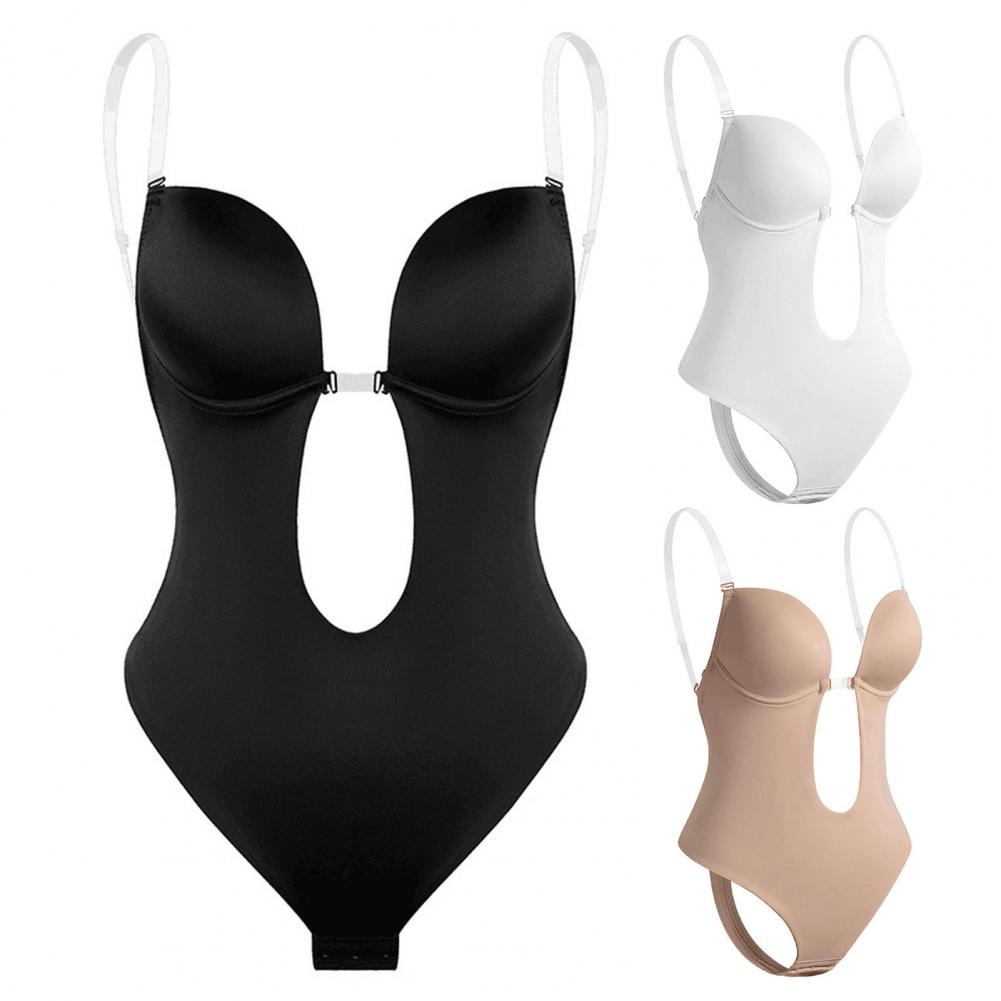 Dame kropsformer bodysuit med dyb V-hals, skaber en fejlfri og slankende silhuet under tøj.