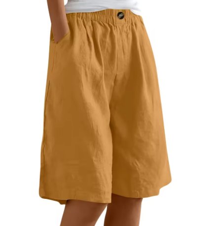 Hverdagsshorts til kvinder, bløde korte bukser med elastisk talje for komfort i sommer.