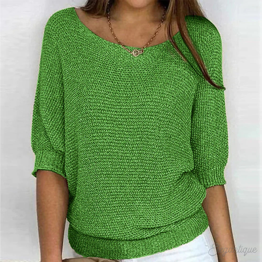 Dame strikket sweater, et must-have for komfortabel og elegant mode. Din nye overdel.