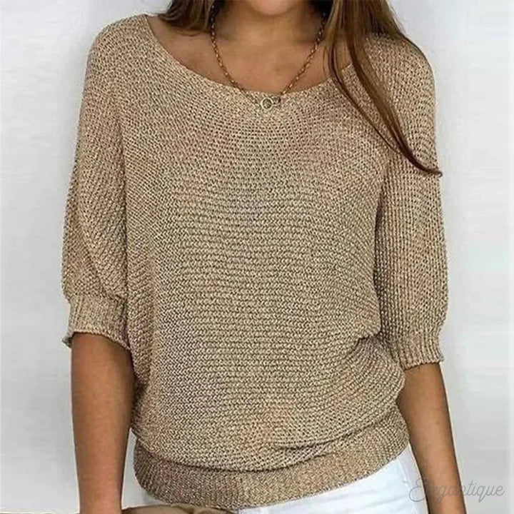Blød damestrik sweater, ideel til casual stil. En komfortabel og alsidig overdel i mode tøj.