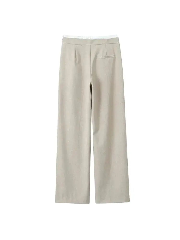 Afslappede dame bukser med brede ben; perfekt til alle sæsoner og en elegant hverdagsstil.