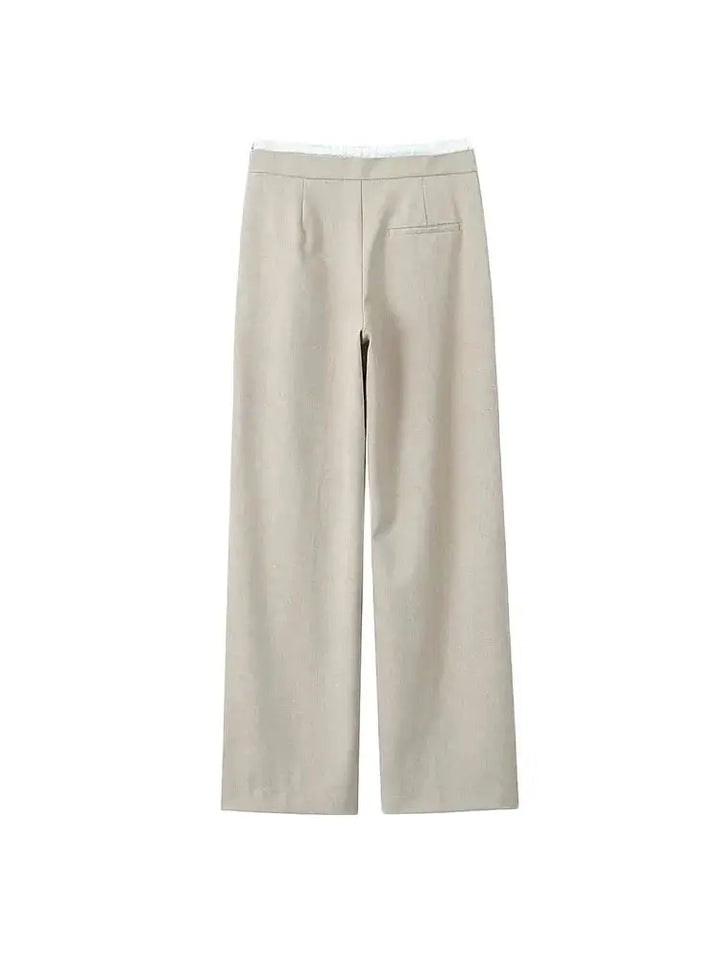 Afslappede dame bukser med brede ben; perfekt til alle sæsoner og en elegant hverdagsstil.