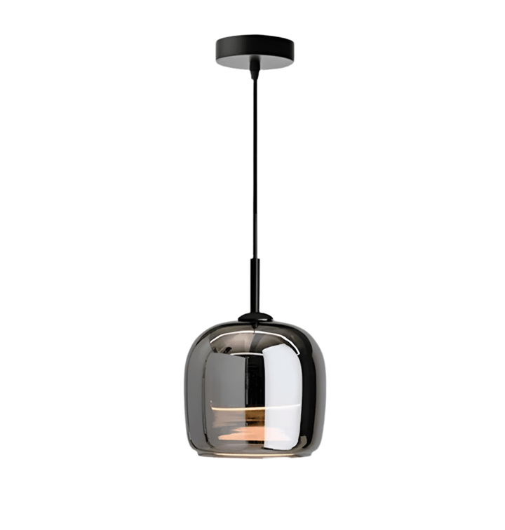 Moderne sort glas loftlampe