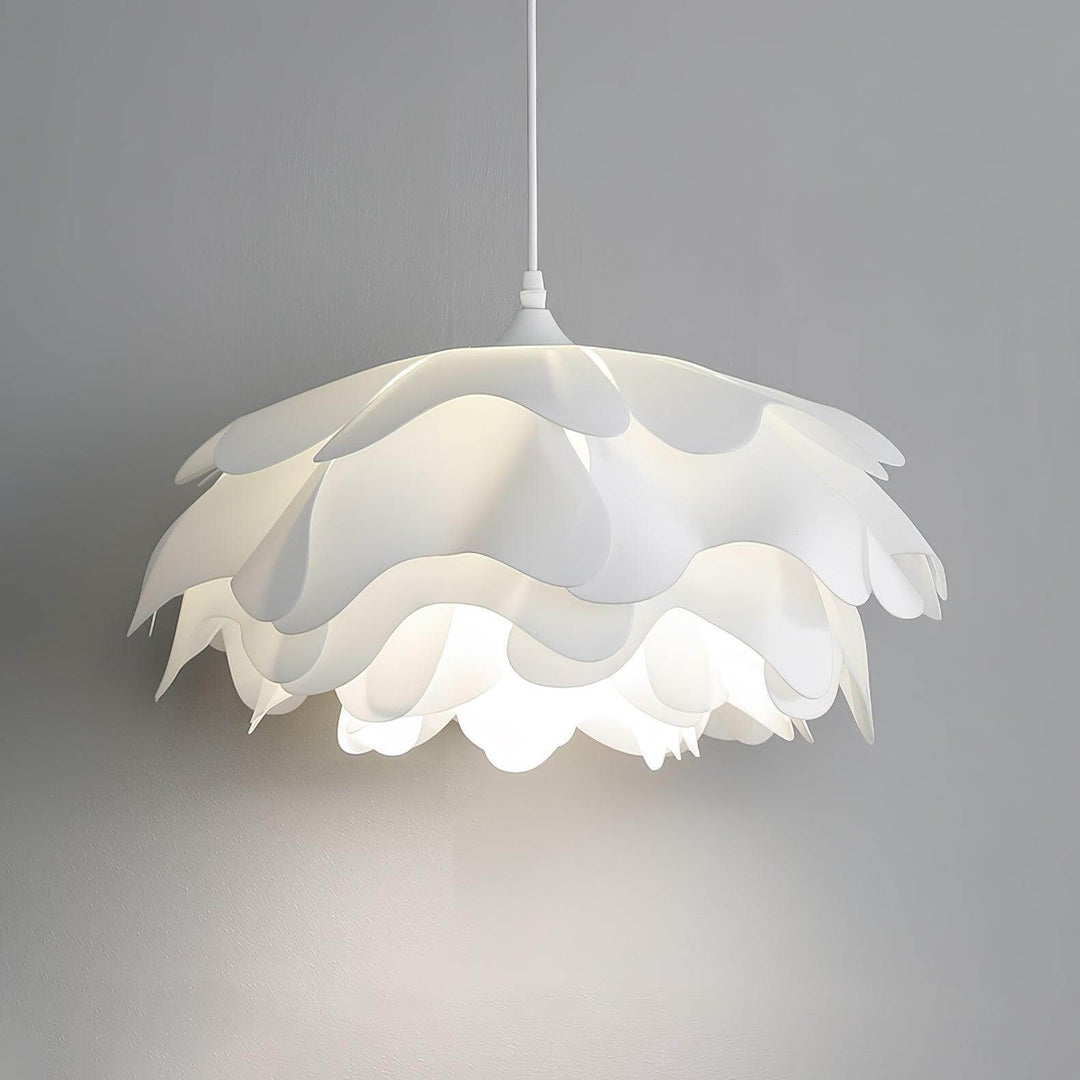Hvid blomster loftslampe