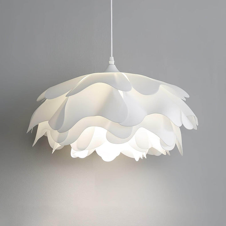 Hvid blomster loftslampe