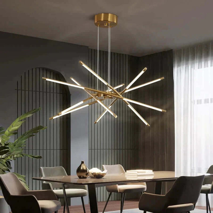 Moderne loftlampe i sølv