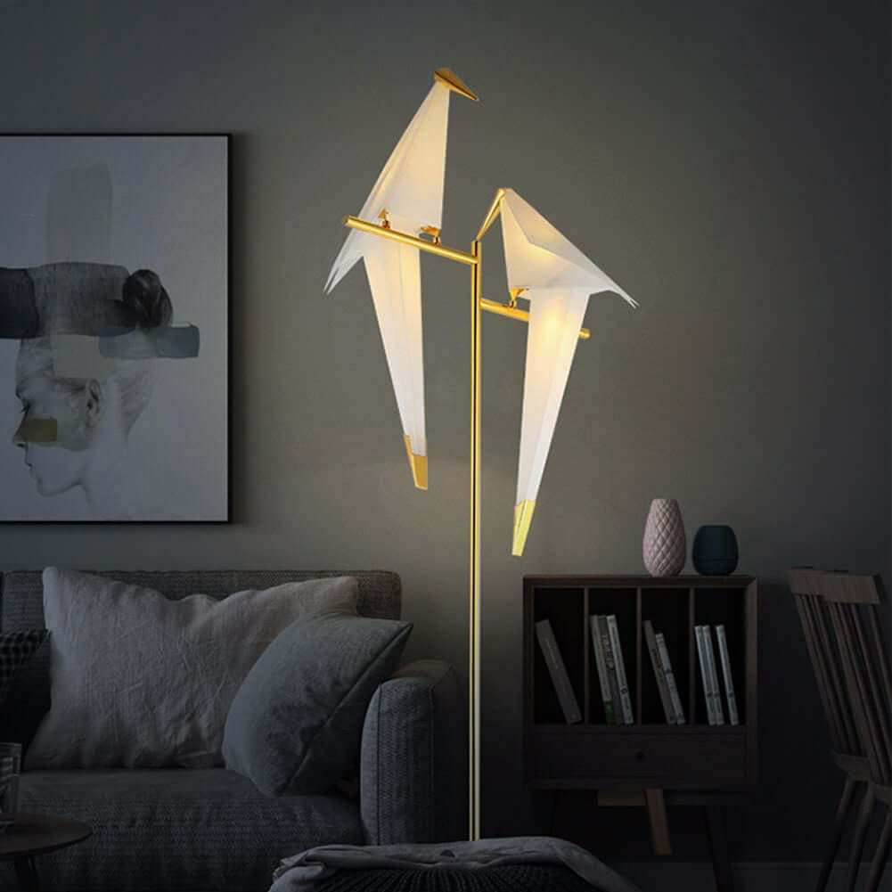 Magnetisk Fuglelampe - Origami Stil