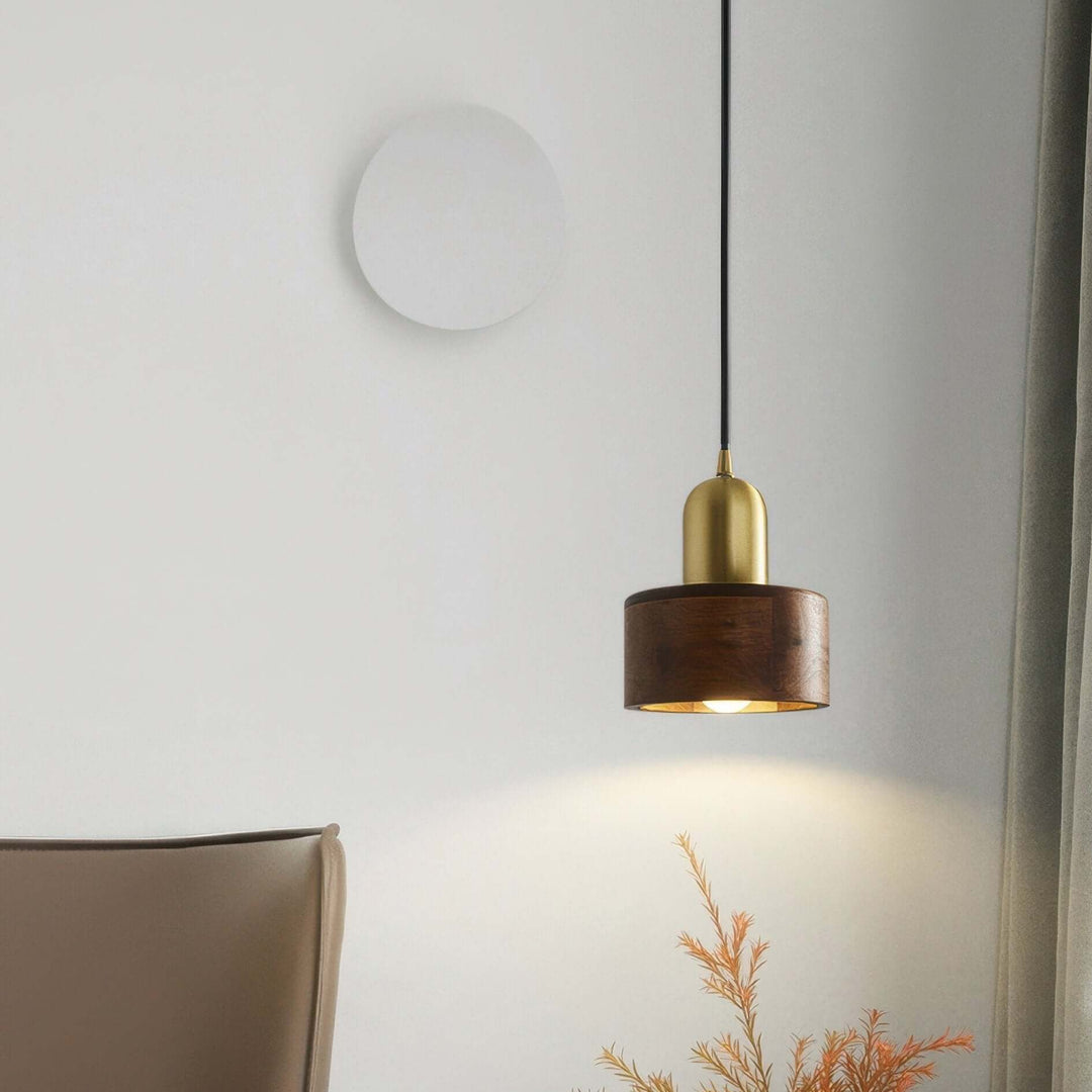 Moderne cylindrisk pendel lampe i japansk stil
