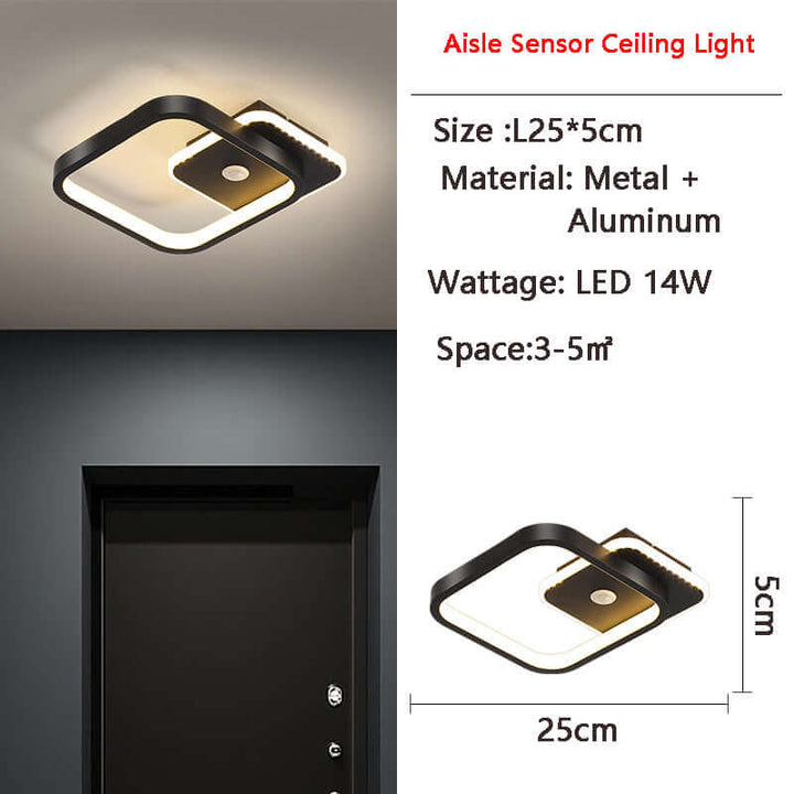 LED loftlampe med bevægelsessensor