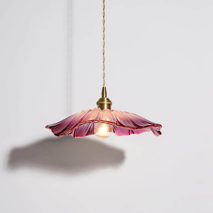 Glasblomst lampe, vedhængslampe, romantisk dekoration