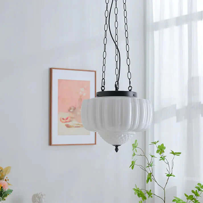 Moderne minimalistisk pendellampe i glas