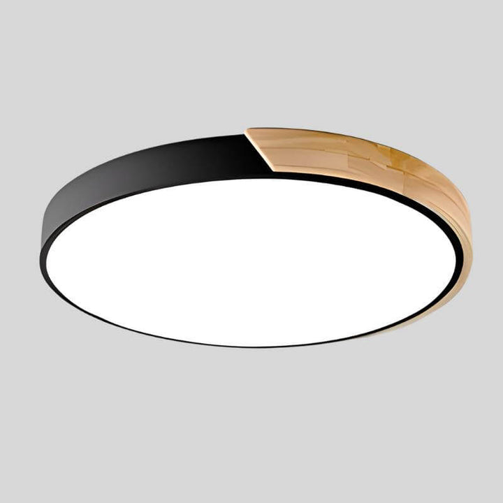 Moderne rund træ loftlampe - Skandinavisk stil