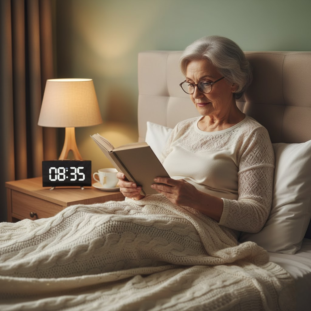 Moderne LED vækkeur med buet skærm. Digitalt ur med nem aflæsning, ideel til soveværelse.