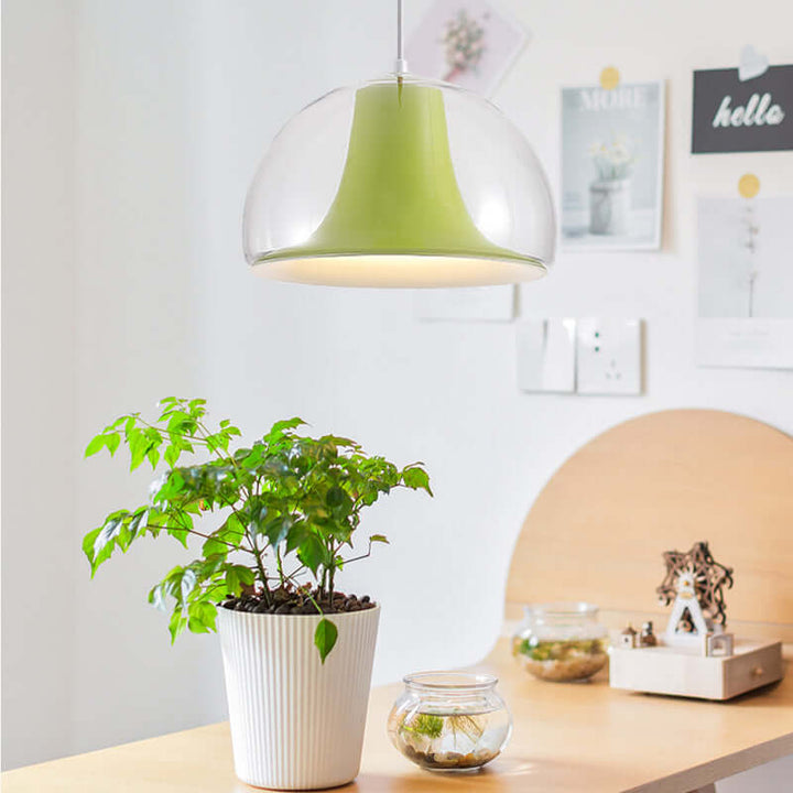Moderne halvcirkel pendel med glaskuppel
