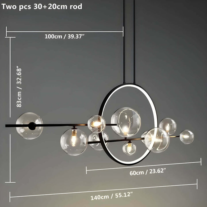 Elara | Moderne Loftslampe i Glas